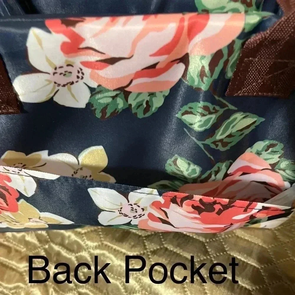 Large Floral Lunch Bag for Women that keeps food hot or cold for six hours